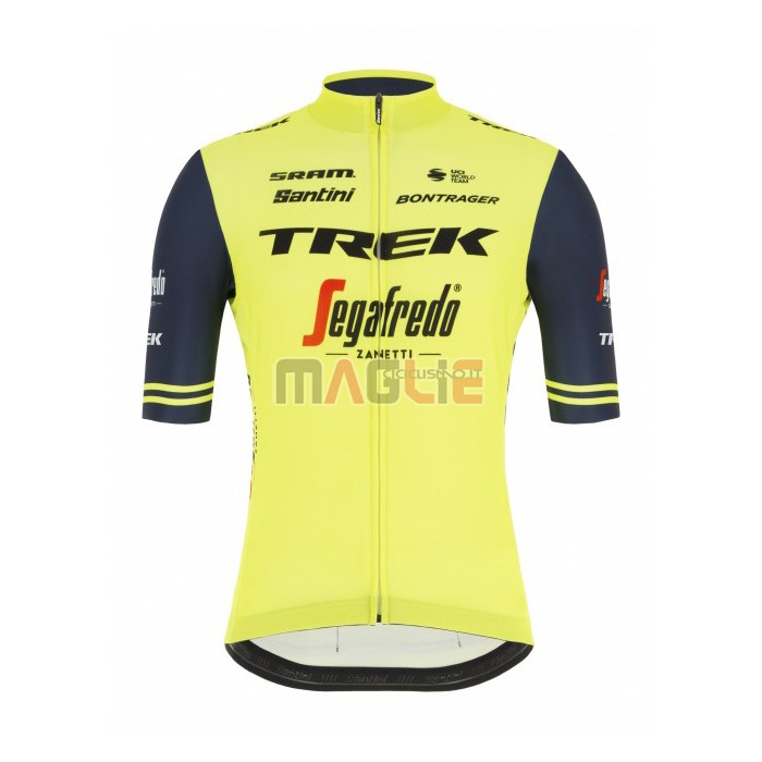 Maglia Trek Segafredo Manica Corta 2021 Giallo Scuro